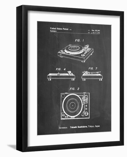 PP1028-Chalkboard Sansui Turntable 1979 Patent Poster-Cole Borders-Framed Giclee Print