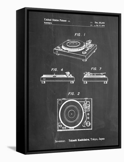 PP1028-Chalkboard Sansui Turntable 1979 Patent Poster-Cole Borders-Framed Stretched Canvas