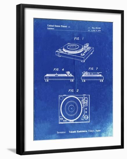 PP1028-Faded Blueprint Sansui Turntable 1979 Patent Poster-Cole Borders-Framed Giclee Print