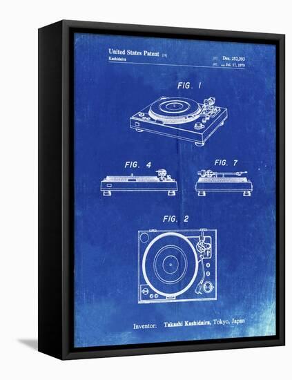 PP1028-Faded Blueprint Sansui Turntable 1979 Patent Poster-Cole Borders-Framed Stretched Canvas