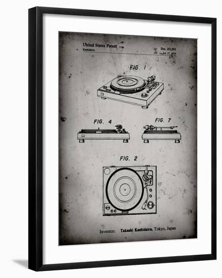 PP1028-Faded Grey Sansui Turntable 1979 Patent Poster-Cole Borders-Framed Giclee Print