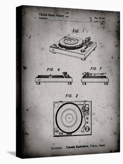 PP1028-Faded Grey Sansui Turntable 1979 Patent Poster-Cole Borders-Stretched Canvas