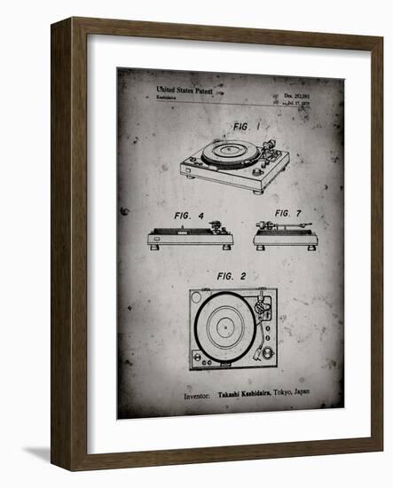 PP1028-Faded Grey Sansui Turntable 1979 Patent Poster-Cole Borders-Framed Giclee Print