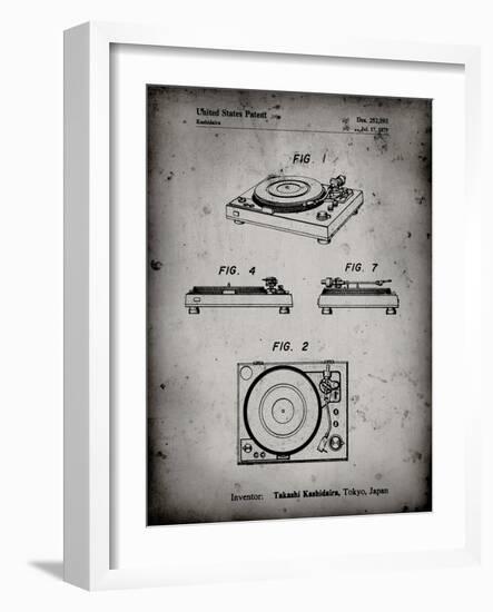 PP1028-Faded Grey Sansui Turntable 1979 Patent Poster-Cole Borders-Framed Giclee Print