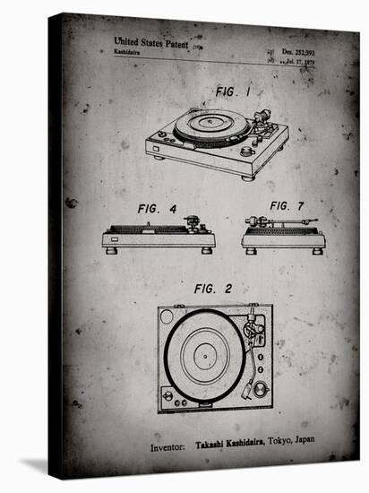 PP1028-Faded Grey Sansui Turntable 1979 Patent Poster-Cole Borders-Stretched Canvas