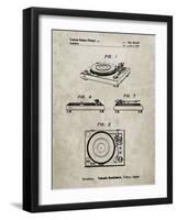 PP1028-Sandstone Sansui Turntable 1979 Patent Poster-Cole Borders-Framed Giclee Print