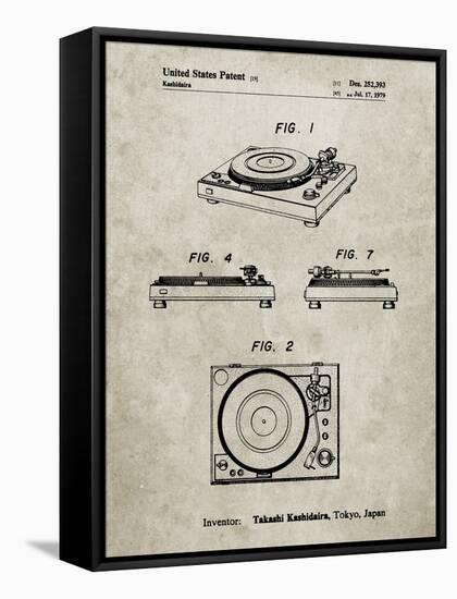 PP1028-Sandstone Sansui Turntable 1979 Patent Poster-Cole Borders-Framed Stretched Canvas