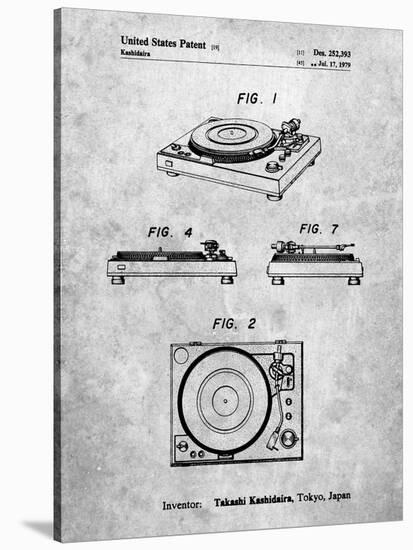 PP1028-Slate Sansui Turntable 1979 Patent Poster-Cole Borders-Stretched Canvas