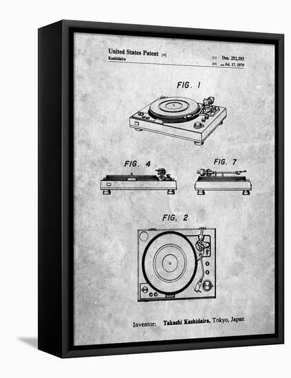 PP1028-Slate Sansui Turntable 1979 Patent Poster-Cole Borders-Framed Stretched Canvas
