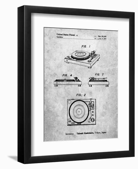 PP1028-Slate Sansui Turntable 1979 Patent Poster-Cole Borders-Framed Giclee Print