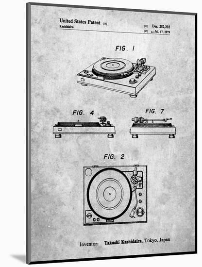 PP1028-Slate Sansui Turntable 1979 Patent Poster-Cole Borders-Mounted Premium Giclee Print