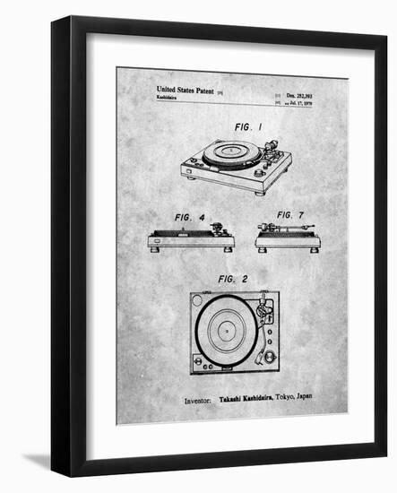 PP1028-Slate Sansui Turntable 1979 Patent Poster-Cole Borders-Framed Giclee Print