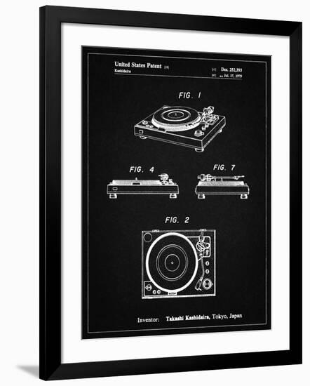 PP1028-Vintage Black Sansui Turntable 1979 Patent Poster-Cole Borders-Framed Giclee Print