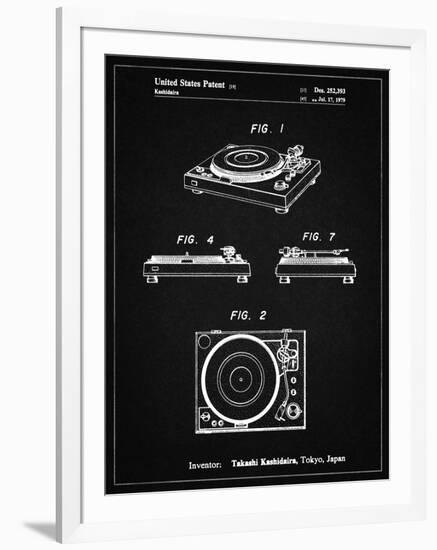 PP1028-Vintage Black Sansui Turntable 1979 Patent Poster-Cole Borders-Framed Giclee Print