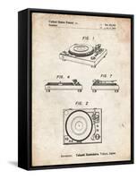 PP1028-Vintage Parchment Sansui Turntable 1979 Patent Poster-Cole Borders-Framed Stretched Canvas