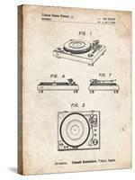 PP1028-Vintage Parchment Sansui Turntable 1979 Patent Poster-Cole Borders-Stretched Canvas