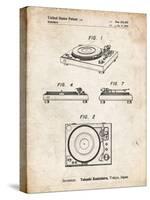 PP1028-Vintage Parchment Sansui Turntable 1979 Patent Poster-Cole Borders-Stretched Canvas