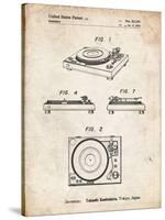 PP1028-Vintage Parchment Sansui Turntable 1979 Patent Poster-Cole Borders-Stretched Canvas