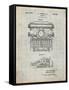 PP1029-Antique Grid Parchment School Typewriter Patent Poster-Cole Borders-Framed Stretched Canvas