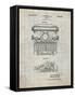 PP1029-Antique Grid Parchment School Typewriter Patent Poster-Cole Borders-Framed Stretched Canvas