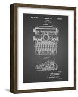 PP1029-Black Grid School Typewriter Patent Poster-Cole Borders-Framed Giclee Print