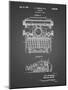 PP1029-Black Grid School Typewriter Patent Poster-Cole Borders-Mounted Giclee Print