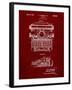 PP1029-Burgundy School Typewriter Patent Poster-Cole Borders-Framed Giclee Print