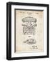 PP1029-Vintage Parchment School Typewriter Patent Poster-Cole Borders-Framed Giclee Print