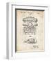 PP1029-Vintage Parchment School Typewriter Patent Poster-Cole Borders-Framed Giclee Print