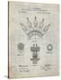 PP1031-Antique Grid Parchment Screw Clamp 1880  Patent Poster-Cole Borders-Stretched Canvas