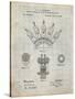 PP1031-Antique Grid Parchment Screw Clamp 1880  Patent Poster-Cole Borders-Stretched Canvas