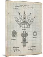 PP1031-Antique Grid Parchment Screw Clamp 1880  Patent Poster-Cole Borders-Mounted Premium Giclee Print