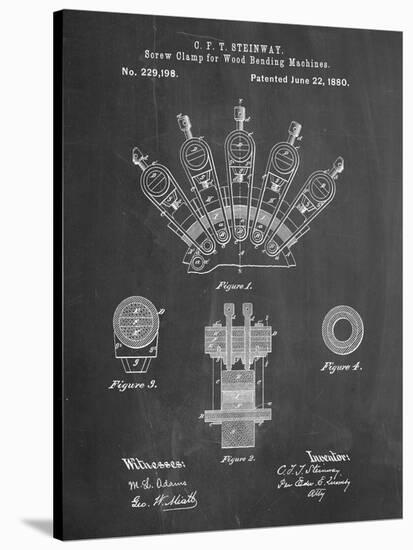 PP1031-Chalkboard Screw Clamp 1880  Patent Poster-Cole Borders-Stretched Canvas