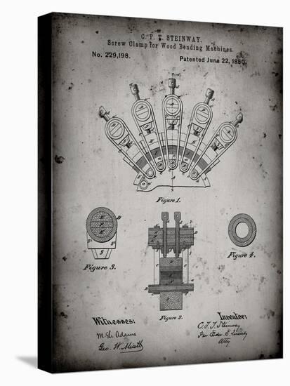 PP1031-Faded Grey Screw Clamp 1880  Patent Poster-Cole Borders-Stretched Canvas