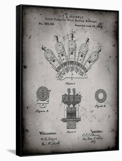 PP1031-Faded Grey Screw Clamp 1880  Patent Poster-Cole Borders-Framed Stretched Canvas