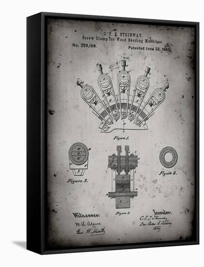 PP1031-Faded Grey Screw Clamp 1880  Patent Poster-Cole Borders-Framed Stretched Canvas