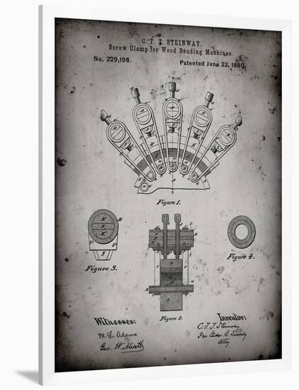 PP1031-Faded Grey Screw Clamp 1880  Patent Poster-Cole Borders-Framed Premium Giclee Print