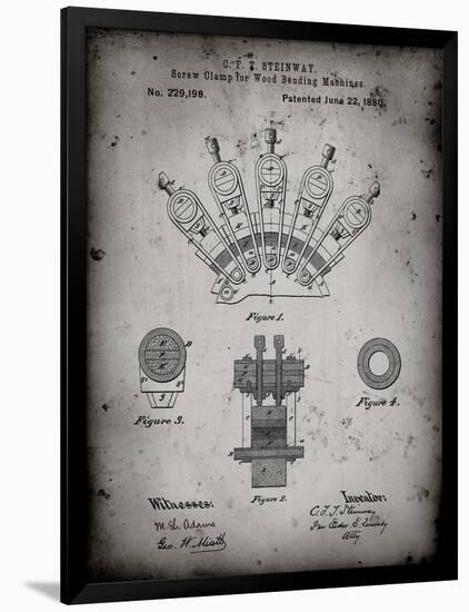 PP1031-Faded Grey Screw Clamp 1880  Patent Poster-Cole Borders-Framed Premium Giclee Print