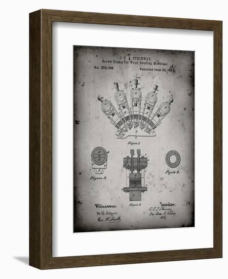 PP1031-Faded Grey Screw Clamp 1880  Patent Poster-Cole Borders-Framed Giclee Print