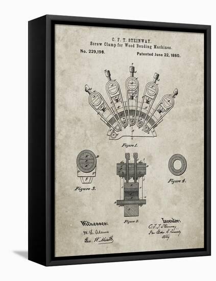 PP1031-Sandstone Screw Clamp 1880  Patent Poster-Cole Borders-Framed Stretched Canvas