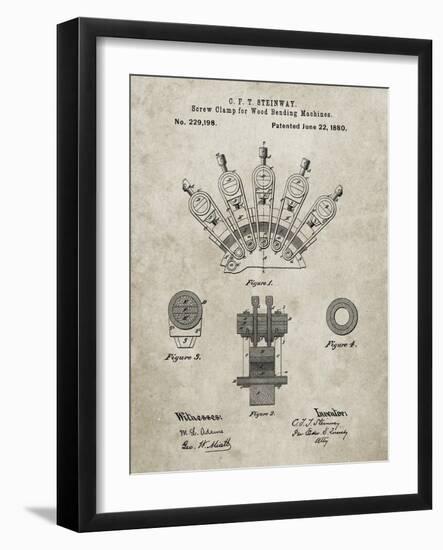 PP1031-Sandstone Screw Clamp 1880  Patent Poster-Cole Borders-Framed Giclee Print