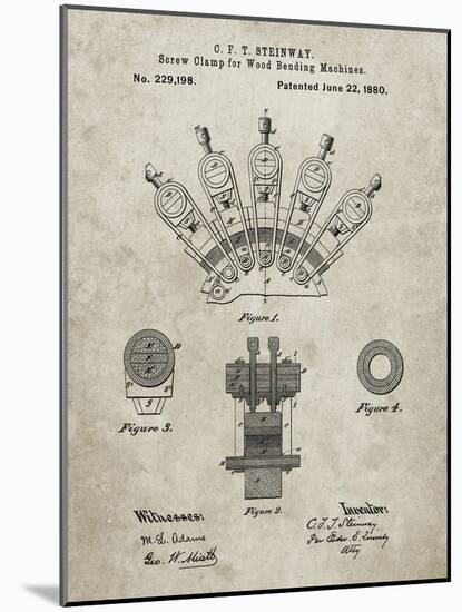 PP1031-Sandstone Screw Clamp 1880  Patent Poster-Cole Borders-Mounted Giclee Print