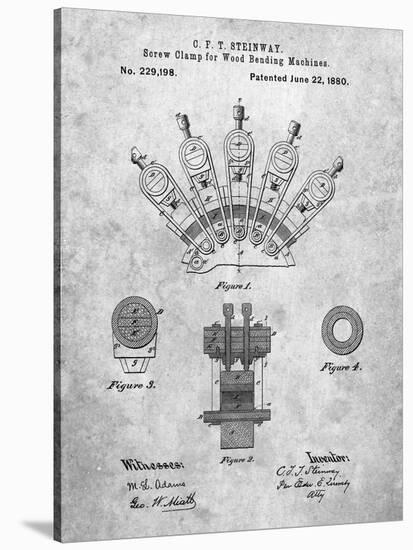 PP1031-Slate Screw Clamp 1880  Patent Poster-Cole Borders-Stretched Canvas