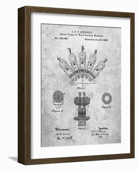 PP1031-Slate Screw Clamp 1880  Patent Poster-Cole Borders-Framed Giclee Print