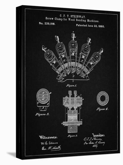 PP1031-Vintage Black Screw Clamp 1880  Patent Poster-Cole Borders-Stretched Canvas