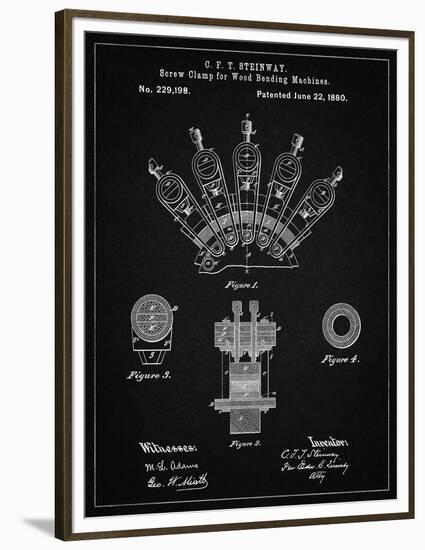 PP1031-Vintage Black Screw Clamp 1880  Patent Poster-Cole Borders-Framed Premium Giclee Print