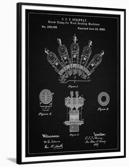 PP1031-Vintage Black Screw Clamp 1880  Patent Poster-Cole Borders-Framed Premium Giclee Print