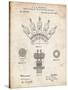 PP1031-Vintage Parchment Screw Clamp 1880  Patent Poster-Cole Borders-Stretched Canvas