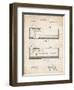 PP1033-Vintage Parchment Shotgun Shell Patent Print-Cole Borders-Framed Giclee Print