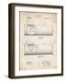 PP1033-Vintage Parchment Shotgun Shell Patent Print-Cole Borders-Framed Giclee Print